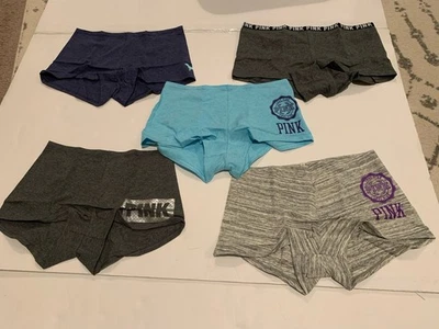 Bragas cortas Victoria’s Secret tiro bajo para niño talla mediana - 5 pares Foto 1 de 4