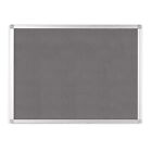 18" X 24" Gray Felt Fabric Bulletin Pin Board Aluminum Frame Easy Install Wall M