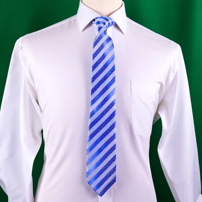 Corbata azul claro espiga formal negocios rayas 3" para hombre moda profesional Foto 1 de 4