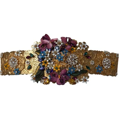 Cinturón DOLCE & GABBANA Embellecido Floral Cristal Cintura Ancha IT42/US8/M 5930usd Foto 1 de 4