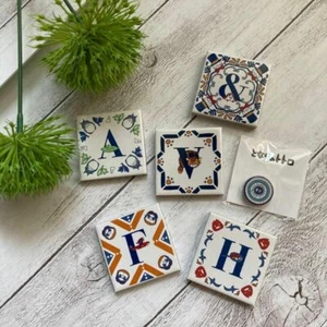 Ghibli Tile 6 Piece Set Animage And Exhibition Cat Bustotoro Alphabet - Picture 1 of 10