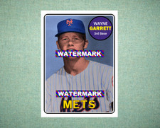 Wayne Garrett New York Mets 1969 Style Custom Baseball Art Card