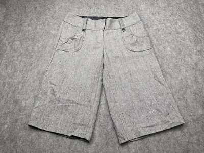 Stoosh Shorts Womens Size 9 Black White Wool Blend Mid Rise Twill Knickers - Image 1 of 4