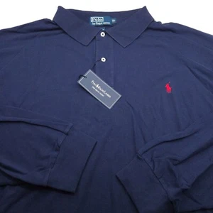 POLO RALPH LAUREN SHIRT -3XB BIG 3XL- NAVY BLUE -LONG SLEEVE MESH -RED PONY GOLF - Picture 1 of 11