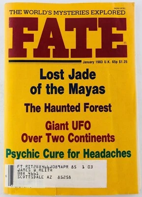 Fate Magazine The World's Mysteries Explored January 1983 Lost Jade of The Mayas - Image 1 of 4