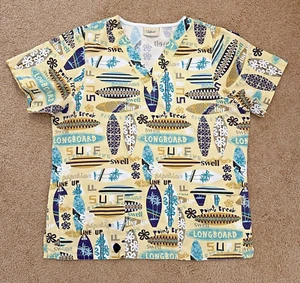 Tafford Scrub Top Women's Surfing,Longboard,Tropical Size Small 2 Pockets - Picture 1 of 6