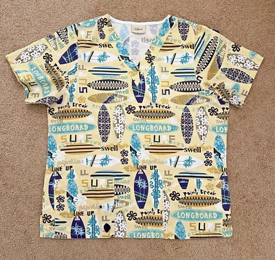 Tafford Scrub Top Women's Surfing,Longboard,Tropical Size Small 2 Pockets - Image 1 of 4
