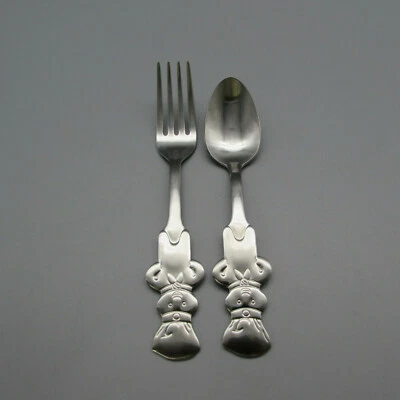 Cubiertos de acero inoxidable Oneida - PILLSBURY DOUGHBOY - Juego de 2 piezas para jóvenes/niños nuevo Foto 1 de 4