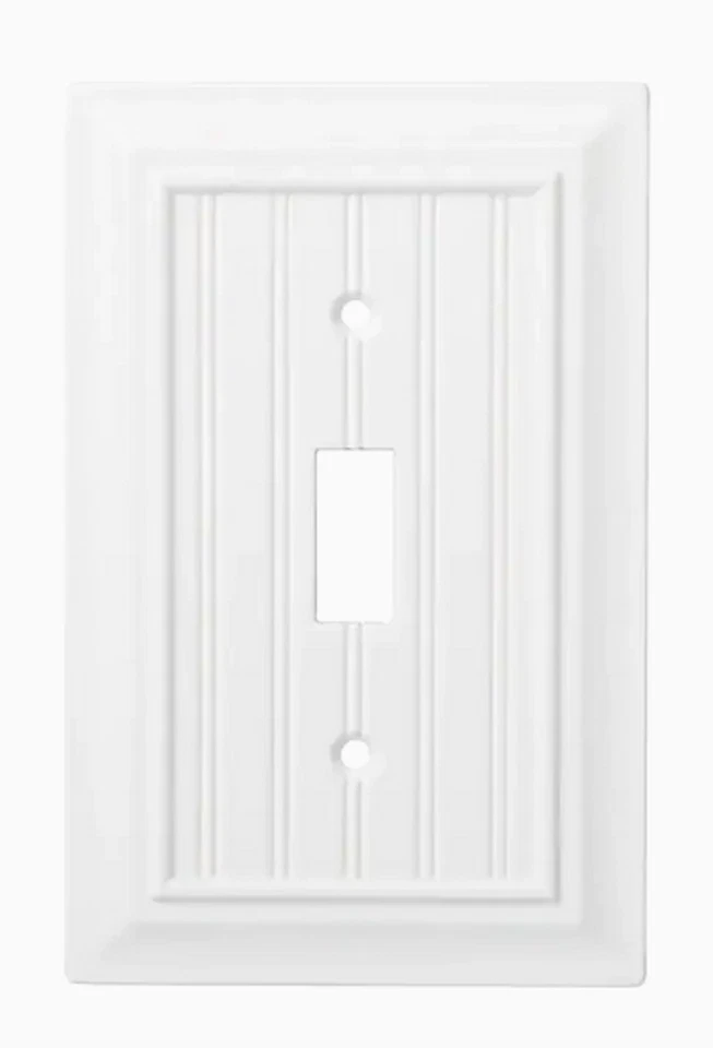 Brainerd W37230-PW 纯白色珠板单开关壁盖板 — 第 1/1 张图片