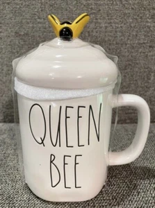 Rae Dunn "Queen Bee" Mug Canister with Bee Topper Lid *NEW* - Picture 1 of 1