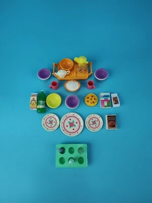 Mattel 1:6 Scale Barbie Poppy Parker Doll Food Drinks Plates Tray Lot Of 26 pcs - Image 1 of 4