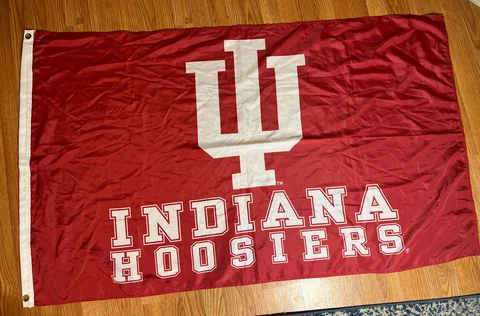 IU Indiana University Hoosiers Red Flag Banner 60" x 36” Metal Grommets Cover