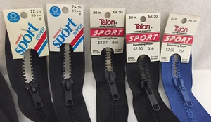 Trenn Sport Reißverschluss 20" Talon 22" 24" Mäntel & Clark blau schwarz neu Menge 5 - Bild 1 von 5