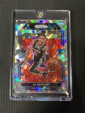JA MORANT CHARLES BASSEY 2021-22 Prizm Cracked Ice ERROR Card