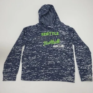 Seattle Seahawks Hoodie Girls M 7/8 Blue Camo Long Sleeve Pullover Pocket NFL - Picture 1 of 11