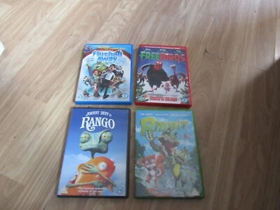 4 ANIMATED DVD FEATURE FILMS RIBBIT/RANGO/FREEBIRDS/FLUSHED AWAY - Image 1 of 4