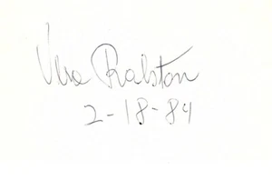 Tarjeta autografiada R-VERA RALSTON con certificado de autenticidad - Imagen 1 de 1