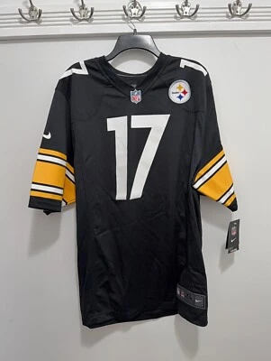 耐克 OnField 匹兹堡钢人队耐克球衣 Mike Wallace #17 黑色男式 XL 码 — 第 1/2 张图片