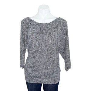 NY & Company Women's Top Blouse Black & White 3/4 Sleeve Small - Picture 1 of 6