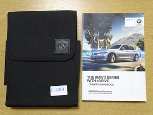 GENUINE BMW 3 SERIES F30 EDRIVE 2015-2019 OWNERS MANUAL HANDBOOK WALLET C-689 - Picture 1 of 6