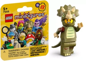 FIGURINE MINIFIGURE LEGO SERIE 25 71045 N°8 LE FAN DEGUISE EN TRICERATOPS NO BOX - Imagen 1 de 1