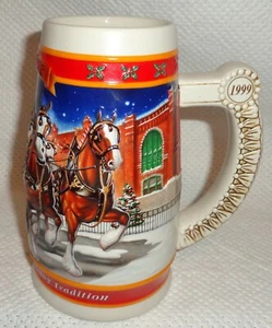 BUDWEISER 1999 HOLIDAY STEIN--#CS389--USADO PERO COMO NUEVO---L@@K - Imagen 1 de 3