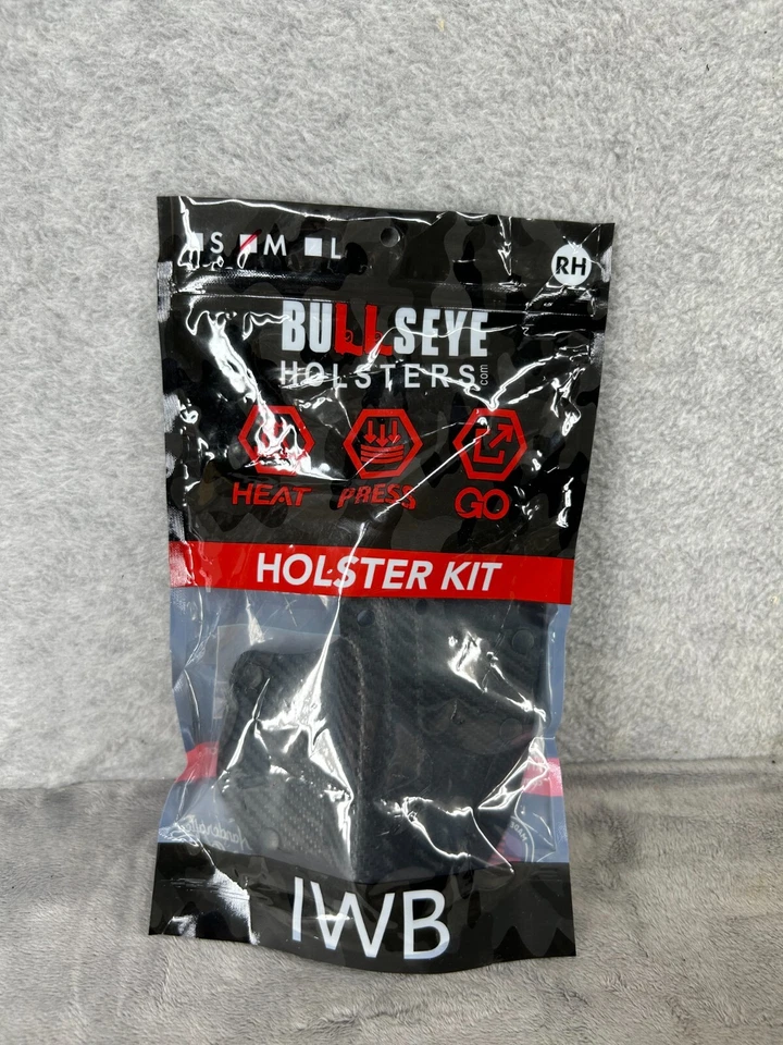 Kit de fundas Bullseye IWB medianas para diestros prensa de calor moldeada - carbono Foto 1 de 4