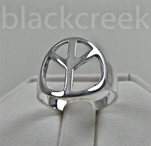 925 Sterling Silver ~ Peace Sign Ring ~ Choose Size