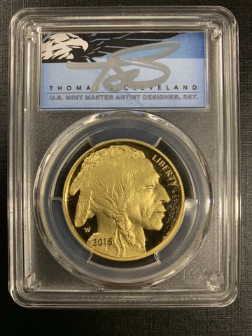2018-W PCGS PR70 American Gold Baffalo $50 Cleveland Blue Eagle Cover