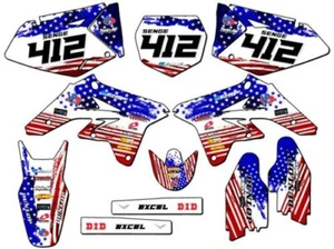 2007-2009 RMZ 250 MERICA Usa Senge Graphics Kit Compatible with Suzuki - Picture 1 of 10