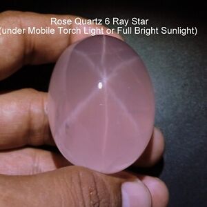 Oval Shape 427 Ct 48.3x36.6x33 MM Natural Rose Quartz Star 6 Ray Cabochon Gems