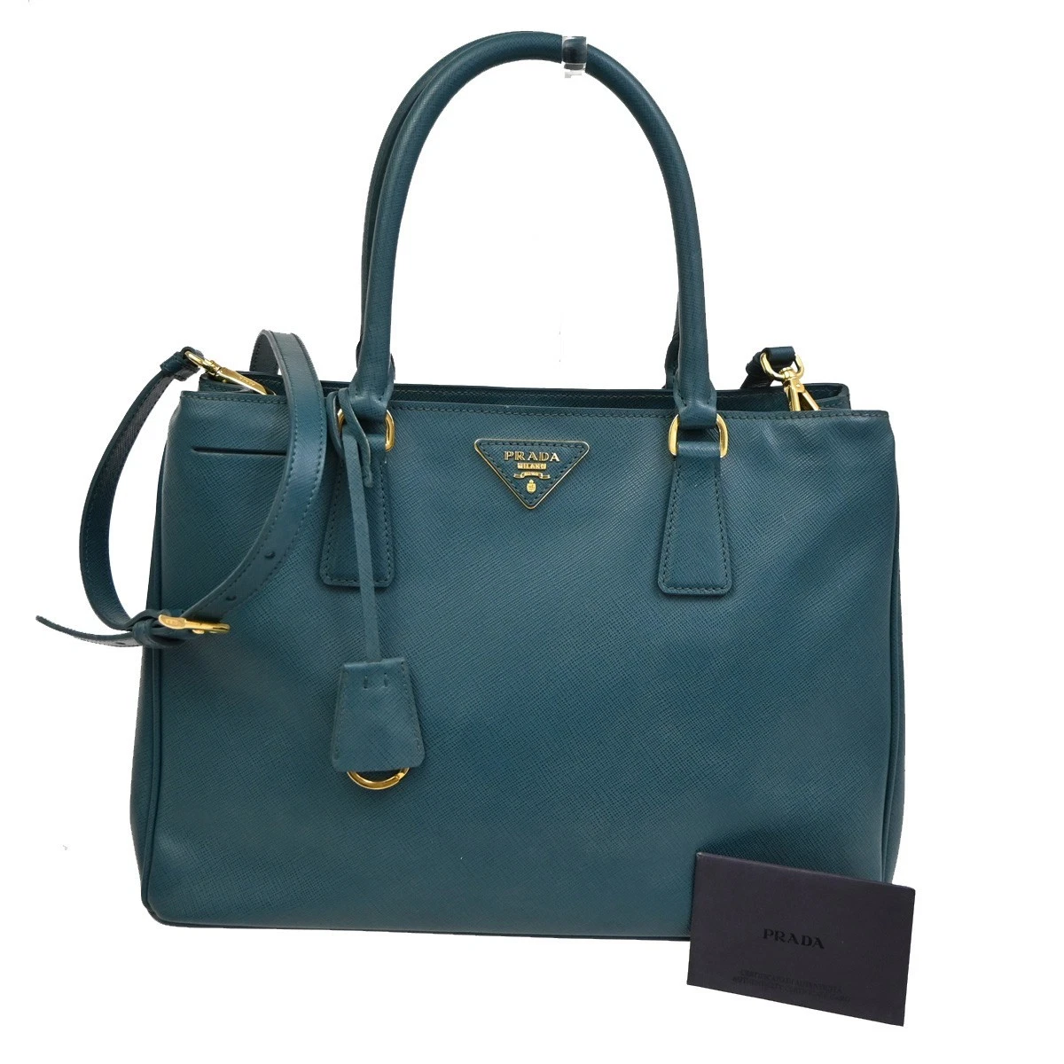 PRADA Leather Exterior Green Bags & Handbags for Women for sale - eBay