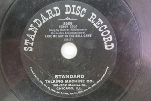 Harvey Hindermeyer - STANDARD DISC RECORD A586 - Take Me Out To The Ball Game - Picture 1 of 5