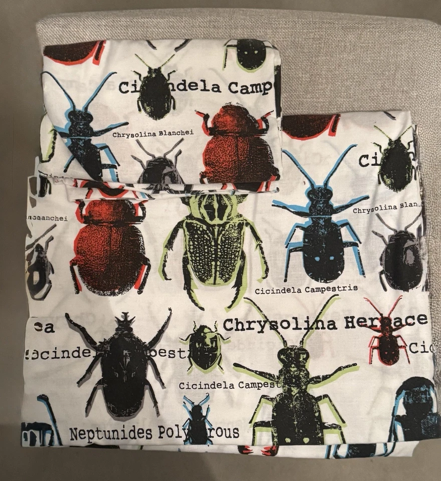 Juego de funda nórdica funda de almohada para niños insectos escarabajos insectos algodón mezcla de polietileno BN Foto 1 de 1