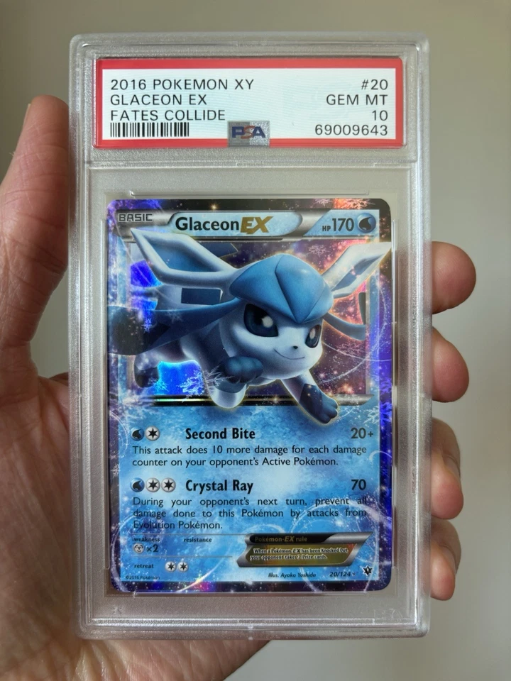 Pokemon Glaceon EX XY Fates Collide Holo Ultra Rare #20 PSA 10 Gem Mint - Image 1 of 1