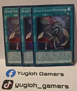 YUGIOH BLACK FEATHER WHIRLWIND X3 SUPER LIGHT PLAYED DABL 1ST EDITION  - Picture 1 of 1
