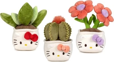 GRANDI GIOCHI HELLO KITTY PELUCHE PIANTE 20 CM 3 SOGGETTI
