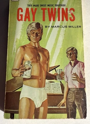 GAY TWINS 1968 MARCUS MILLER GREENLEAF VINTAGE PULP NOVEL GAY INTEREST - Image 1 of 3