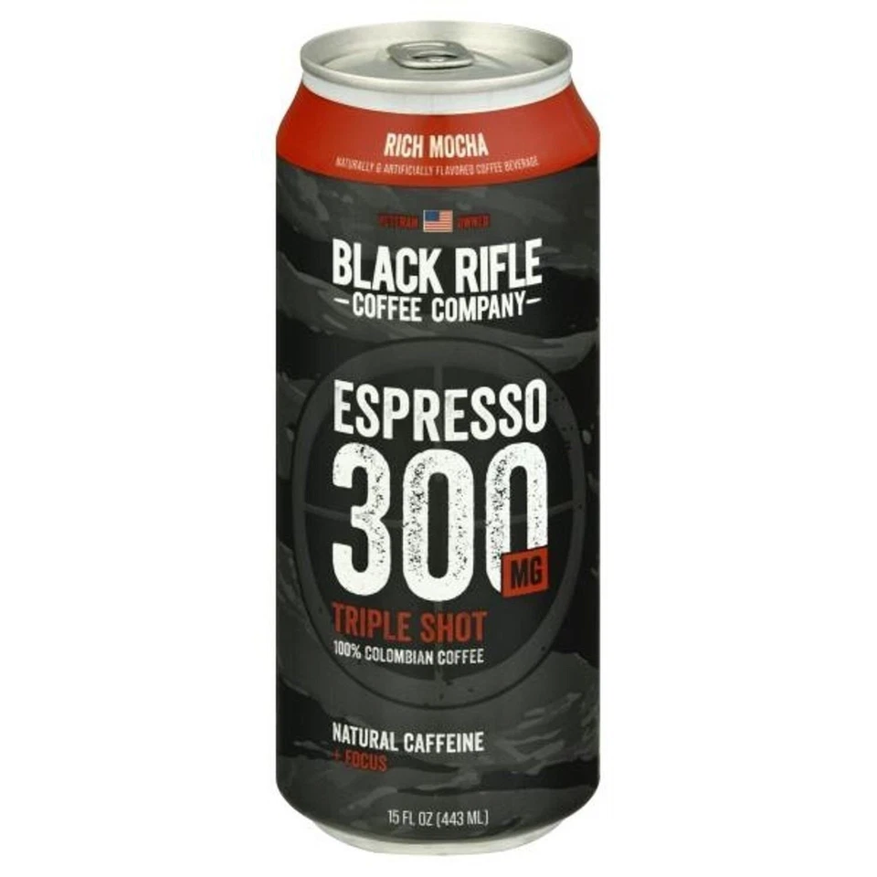 Black Rifle Coffee Co. Rich Mocha Espresso 300 Triple Tiro, Paquete de 12 15 fl oz... Foto 1 de 1
