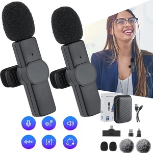Micrófono Bluetooth Portátil Micrófono Móvil Mini Micrófono Lavalier Inalámbrico - Imagen 1 de 12