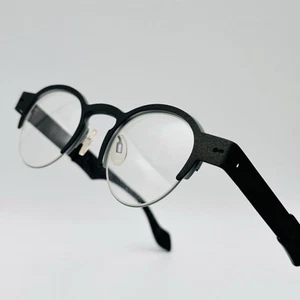 THEO eyeglasses Unisex Round Grey half Rim Mod. trente deux 32 251 Belgium New - Picture 1 of 10