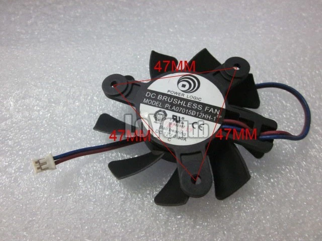 POWER LOGIC graphics card fan PLA07015D12HH-1 PLA07015D12HH-1 12V 0.30A 2-Pin  - Image 1 of 1