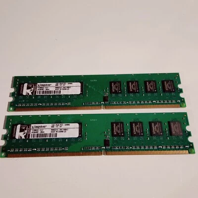 2 GB di RAM Kingston 2 x 1 GB memoria DDR SDRAM 1Rx8 PC2 6400U 2 GB memoria totale - Immagine 1 di 3