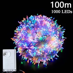 Twinkling star led fairy string lights 100M 1000LEDs Plug in Christmas Tree Xmas - Picture 1 of 3
