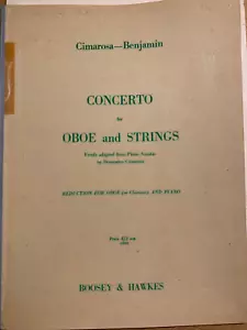 Cimarosa - Concerto for Oboe and Strings ~ Reduction for Oboe and Piano - Picture 1 of 2