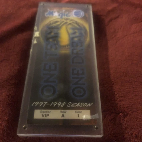 ORLANDO MAGIC COMMEMORATIVE 1997-98 TICKET - PEPSI SEALED IN PLASTIC DISPLAY Cover