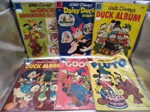 Dell 1957 Disney Lot of 6 Comic Books 10 Cent Price - Picture 1 of 15