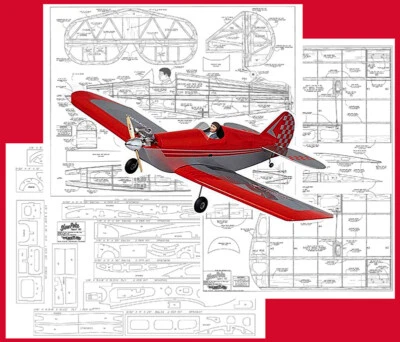 Great Planes Model Airplane Plans (RC): SlowPoke 40 61½" for .32-.52 Engine - Image 1 of 4