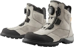 Gray Stormhawk Boots - Size 11.5 Icon 3403-1181 Waterproof Street Bike Boots - Picture 1 of 7