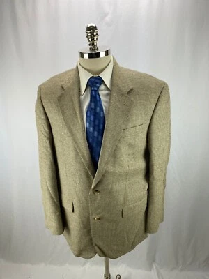 L.L. Bean Men's Beige Silk Wool Blend Blazer Jacket 42R - Image 1 of 4